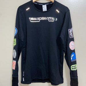 Nike Therma Fit Repel Element NYC Running Shirt Black DN7487-010 Men’s NEW